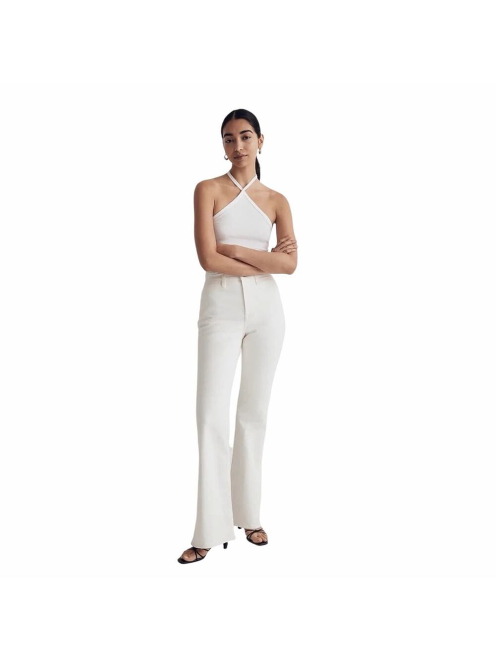 NWT Madewell The Perfect Vintage Flare Tile White - 32